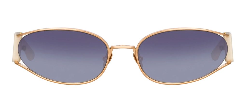 Okulary przeciwsłoneczne Linda Farrow Shelby Sunglasses in Cream